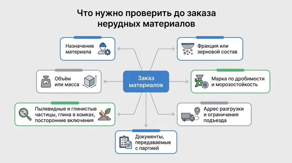Что нужно проверить до заказа нерудных материалов